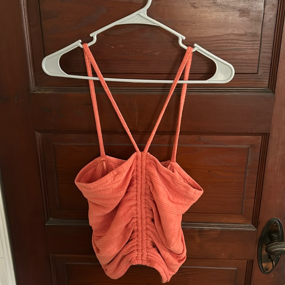 Anthropologie coral tank top